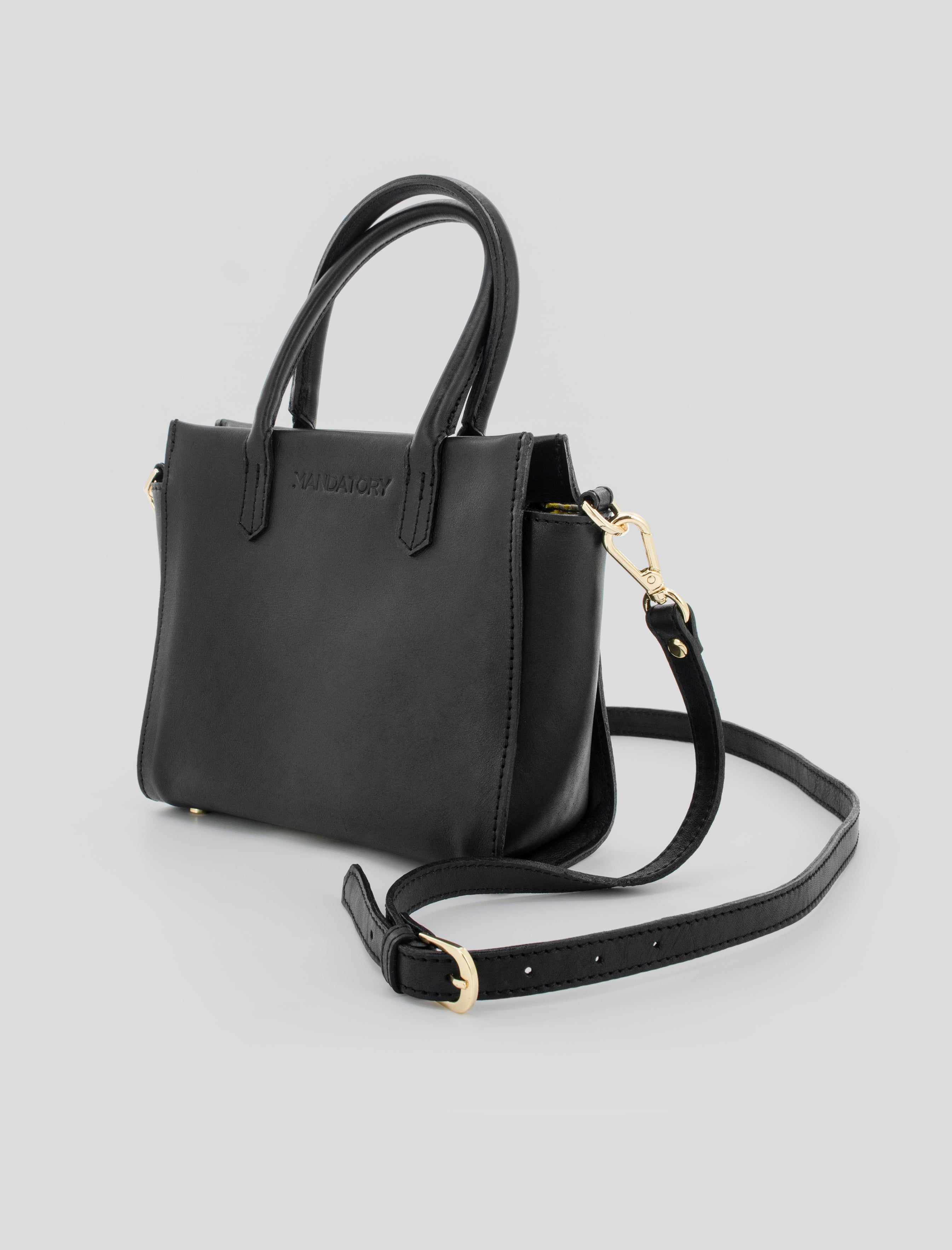 The Mini Black – Leather Crossbody Bag for Day to Night – Mandatory