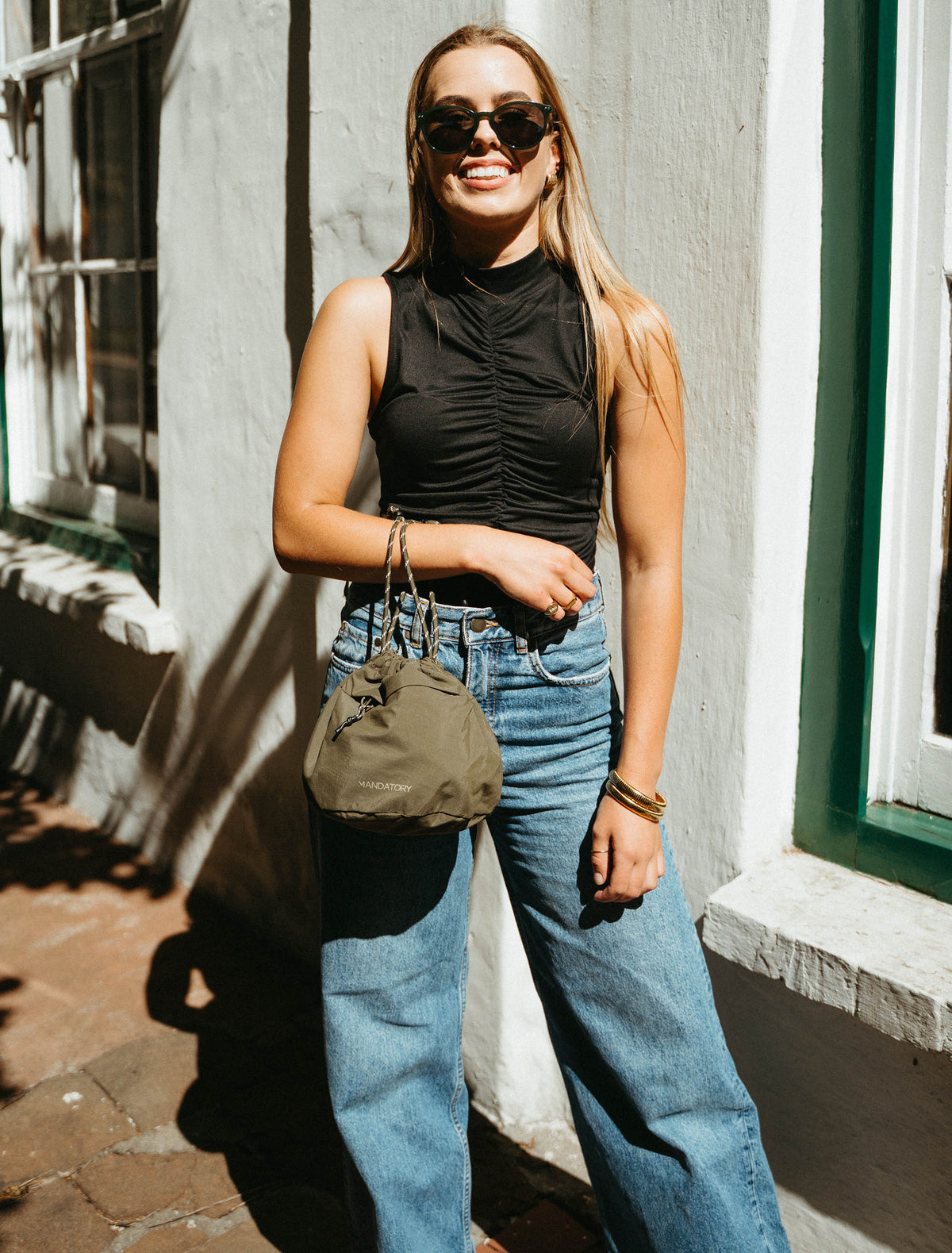 The Capsule Bucket Crossbody Bag — Fatigue