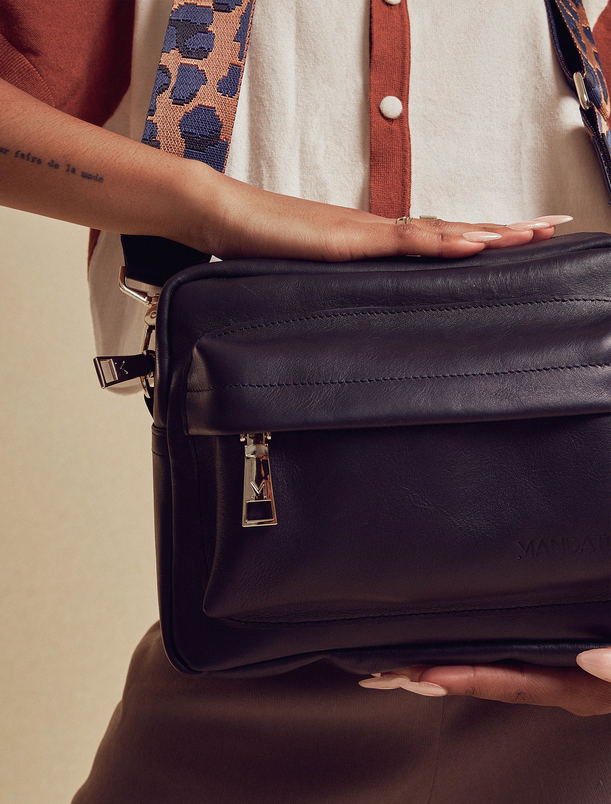 The Hero Leather Crossbody – Black | Handcrafted Everyday Bag